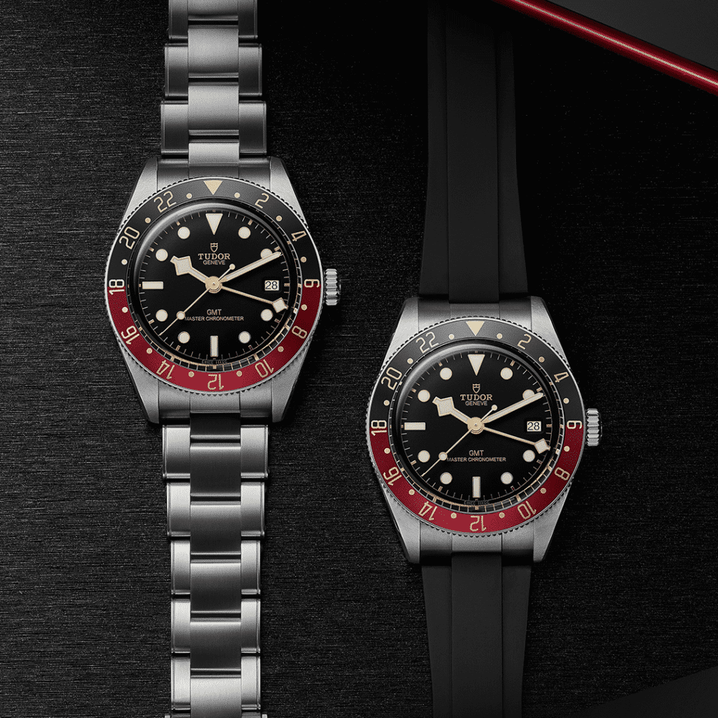 TUDOR black Bay 58 GMT bracelet acier et bracelet caoutchouc